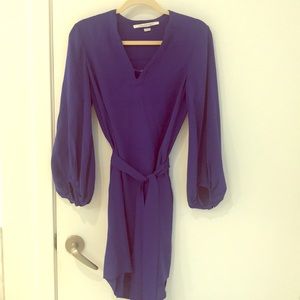 Cobalt blue silk dress